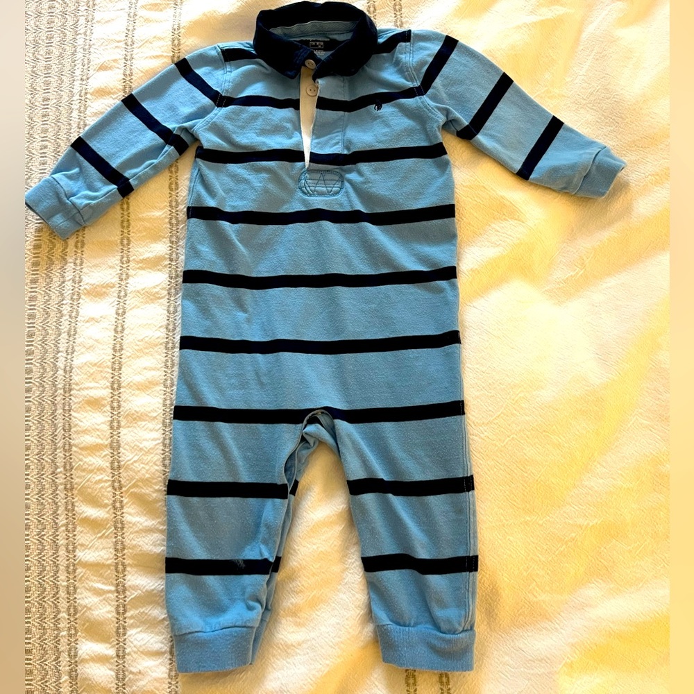Ralph Lauren Striped Cotton Rugby Coverall